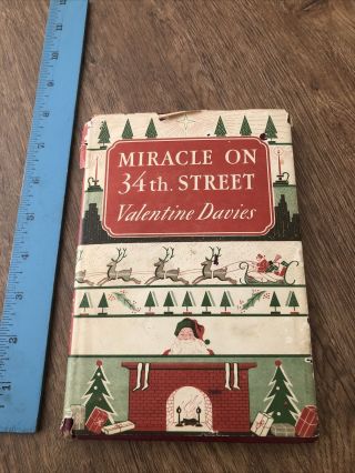 1st Edition 1947 " Miracle On 34th Street " Christmas Book W Dj Macy 