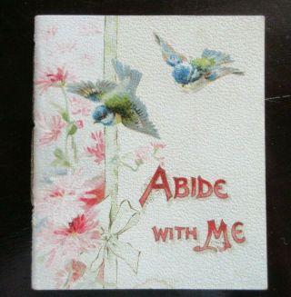 Antique Miniature Raphael Tuck & Sons Booklet Abide With Me By H.  F.  Lyte 2103