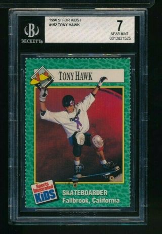 1990 Sports Illustrated Si For Kids 152 Tony Hawk Bgs 7 Rookie Card Rc Swsw6