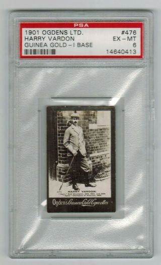 Psa 6 Harry Vardon 1901 Ogden Cigarette Card 476 Guinea Gold Golf