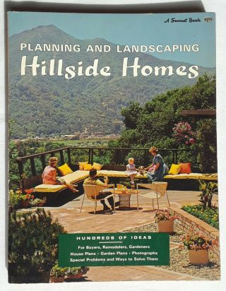 Vintage Sunset Books Planning And Landscaping Hillside Homes Midcentury Modern