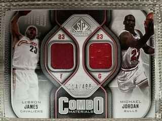 2009 - 10 Sp Game Combo Materials Michael Jordan Lebron James /499