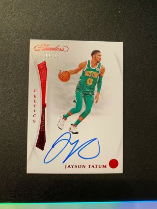 Jayson Tatum Flawless Premium Ink Auto /15 Ruby Panini Nt