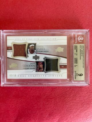 2004 05 Exquisite Dual Jerseys Lebron James Gooden /10 Bgs Flawless 2003