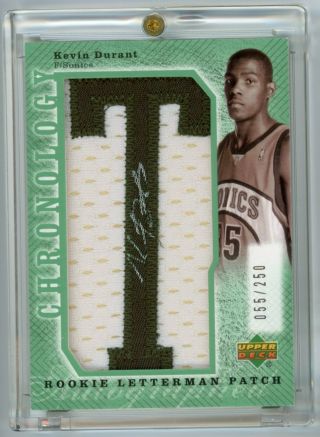 2006 Upper Deck Chronology Rookie Letterman Patch Auto Lma - 248 Kevin Durant