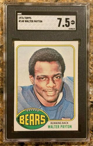 1976 Topps Football Card 148 Walter Payton Rookie Rc Chicago Bears Sgc 7.  5