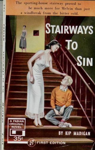 Stairways To Sin By Kip Madigan 1957 Fabian Paperback Sleaze Gga 1st Edition