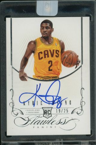 2012 - 13 Panini Flawless Kyrie Irving Rc Rookie Auto 19/25 Cleveland Cavaliers