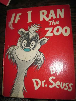 Vtg 1950 If I Ran The Zoo By Dr.  Suess (random House) - Hbk
