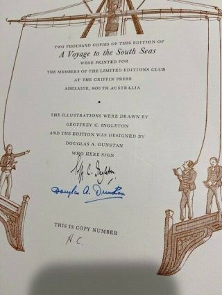 Signed 1975 A Voyage To The South Seas Bligh Limited Editions Club & Slipcase
