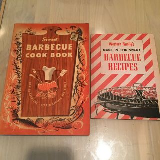 Vintage Sunset Barbecue Cook Book,  2nd Edition - 1958,  Western Family 