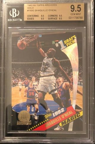 1992 - 93 Topps Archives Gold 150g Shaquille O 