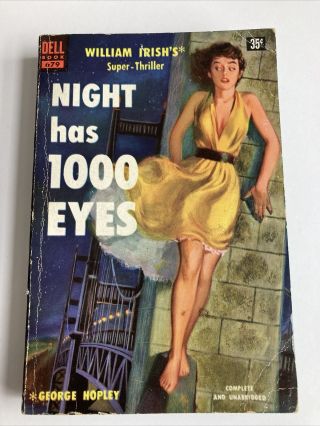Night Has A Thousand Eyes William Irish Vintage Mystery Gga Paperback Dell