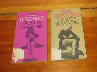 2 Vintage Paperbacks Little Birds / Delta Of Venus By Anais Nin Bantam 1970 