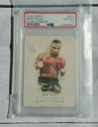 2006 Topps Allen & Ginter Mike Tyson Rc 301 1st Rookie Boxing Graded Psa 10