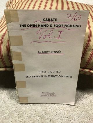 Karate The Open Hand & Foot Fighting By Bruce Tegner 1960 Thor Publishing