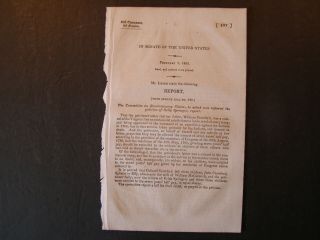 Government Report 1835 Colonel William Crawford Of Va Revolutionary War Claims