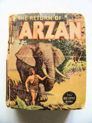 1936 Big Little Book Edition The Return Of Tarzan By Edgar Rice Burroughs