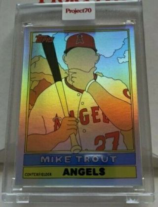 Topps Project 70 Card 2 1976 Mike Trout By Fucci Rainbow Foil 36/70