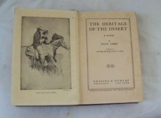 910 Edition Zane Grey The Heritage of the Desert Antique Book 3