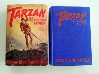 1947 First Edition Tarzan And The Foreign Legion Dust Jacket Near