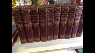 Vintage Full Set Of Books The Childrens Encyclopedia Arthur Mee Volumes 1 - 10