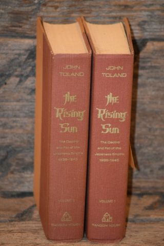 Vintage Set Of 2 John Toland Books " The Rising Sun " Vol 1 And 2 1970