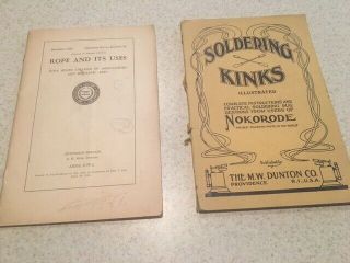 Rope And Soldering Instructional Books Vintage
