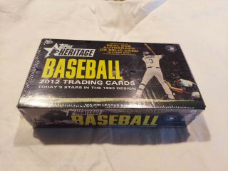 2012 Topps Heritage Hobby Box W/24 Packs Of 9 Cards