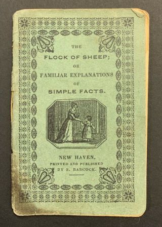 Early 1800’s Chapbook Flock Of Sheep Babcock Toy Book