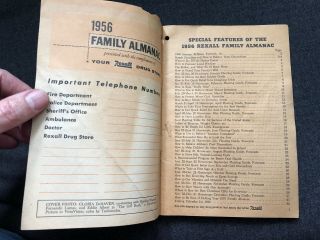 Vintage REXALL Family Almanac & Moon Book 1956 Gloria DeHaven Cowgirl Drug Store 2
