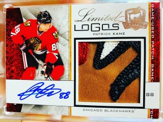 2008 - 09 The Cup - Patrick Kane - Limited Logos Game Patch Auto /50