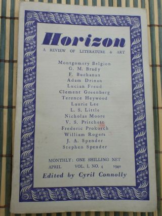 Horizon.  Review Of Literature And Art,  Vol 1,  No 4 April 1940