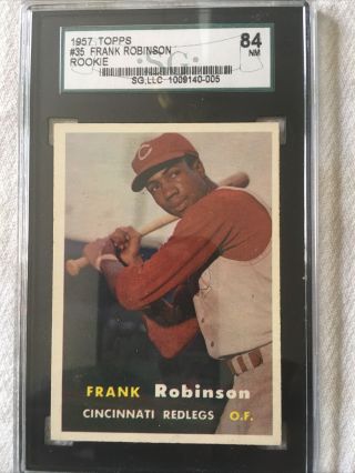 Frank Robinson Graded 1957 Topps Rookie Baseball Card 35 84 Nm 7.  0