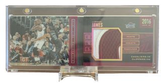 2015 - 16 Preferred Lebron James Game Worn Prime Patch Stat Book /25 Cavs Champs