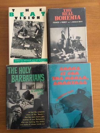 4 Beat Generation Books - Collectible First Edition - Hardcover W Dj - Very Good