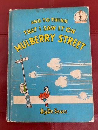 Vintage Dr Seuss 1937 Book “and To Think That I Saw It On Mulberry Street” 426