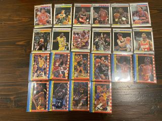 1987 - 88 Fleer Basketball Set 131/132 W/ Stickers 10/11 No Jordans Ex/nm/m