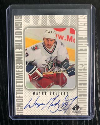 Wayne Gretzky 1998 Sp Authentic " Sign Of The Times " Autograph