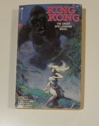 King Kong - Delos Lovelace,  1976 1st Ace Printing,  Paperback,  Frazetta Cover