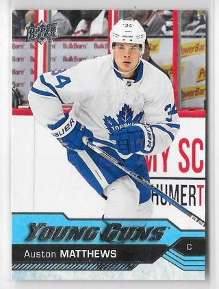 2016 - 17 Ud Series One Young Guns Rookie Auston Matthews Toronto Maple Leafs