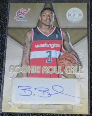 Bradley Beal Ed 15/15 Totally Certified Rookie Roll Call Gold Auto Rookie Rare