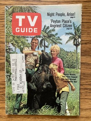 Western Ny Tv Guide Aug 10 1968 Dennis Weaver Clint Howard Gentle Ben Bear
