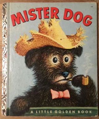 Vg 1952 “a " Ed Little Golden Book Mister Dog Margaret Wise Brown Garth Williams