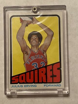1972 Topps 195 Julius Erving Dr.  J Rookie Card