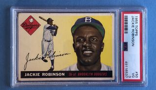 1955 Topps 50 Jackie Robinson Brooklyn Dodgers Psa 3