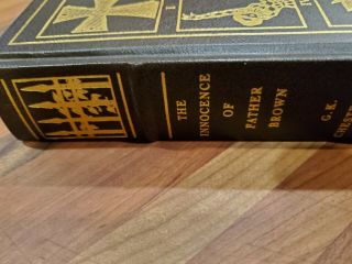 Franklin Library THE INNOCENCE OF FATHER BROWN G.  K CHESTERTON 1989 - LEATHER 2