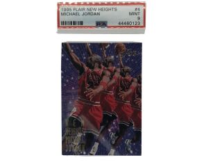 1995 - 96 Fleer Flair Heights 4 Michael Jordan Psa 9