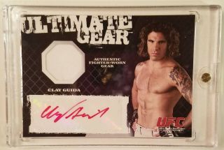 2009 Topps Ufc Round 1 Ultimate Gear Autograph Relic Clay Guida Red Auto Rare