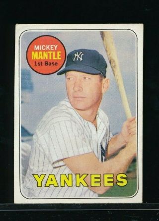 1969 Topps Baseball Card 500 Mickey Mantle Yellow Vgex Or Bet Strong Eye Swsw6
